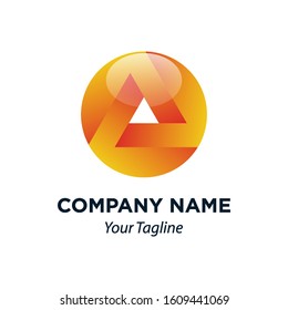 Circle Trinity Letter A Icon Vector Logo Template, EPS 10.