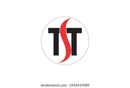 circle tst logo design monogran ts logo simple tst logo