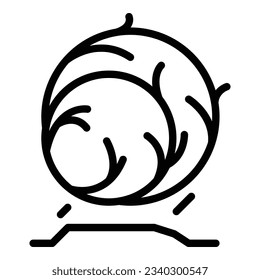 Circle tumbleweed icon outline vector. Desert bush. Western ball