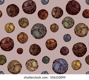 Circle twisted ravel twine coils isolated on beige backdrop. Dark color hand drawn picture sketchy in art scribble retro style