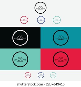 Circle two bird animal logo
