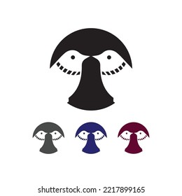 Circle two bird animal logo design 