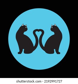 Circle two black cat logo 