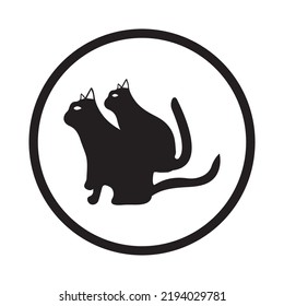 Circle two black cat logo 