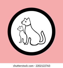 Circle two dog logo design 