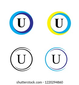 circle with two element and letter U