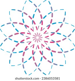 Tipo de círculo Diseño de flor multicolor
