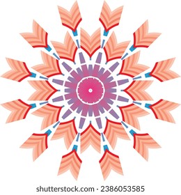 Tipo de círculo Diseño de flor multicolor