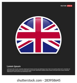 circle UK flag Sticker