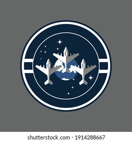 Circle United Earth Space Force Logo