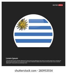 circle Uruguay flag Sticker