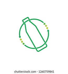 circle re use circle arrows bottle vector