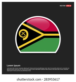 circle Vanuatu flag Sticker