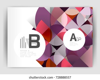 Circle vector abstract backgrounds, annual report business templates. Abstract poster