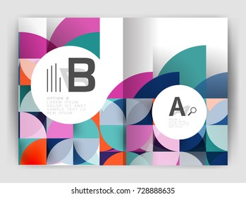 Circle vector abstract backgrounds, annual report business templates. Abstract poster