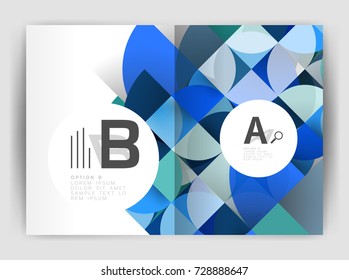 Circle vector abstract backgrounds, annual report business templates. Abstract poster