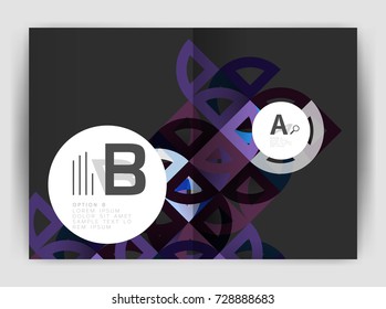 Circle vector abstract backgrounds, annual report business templates. Abstract poster
