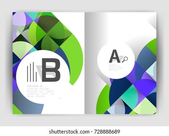 Circle vector abstract backgrounds, annual report business templates. Abstract poster
