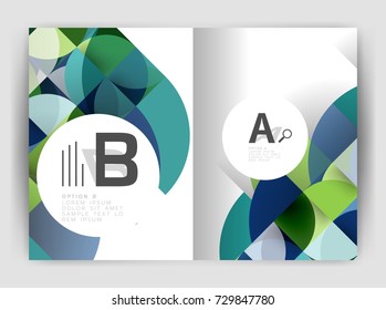 Circle vector abstract backgrounds, annual report business templates. Abstract poster