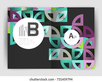Circle vector abstract backgrounds, annual report business templates. Abstract poster