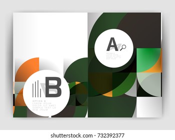 Circle vector abstract backgrounds, annual report business templates. Abstract poster