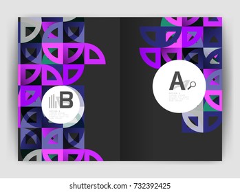 Circle vector abstract backgrounds, annual report business templates. Abstract poster