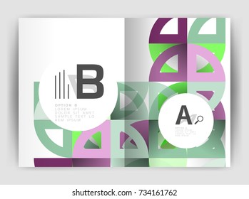Circle vector abstract backgrounds, annual report business templates. Abstract poster