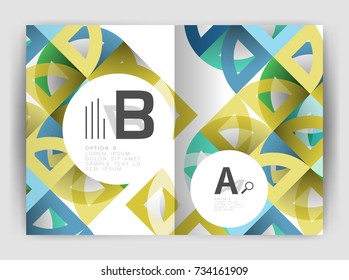 Circle vector abstract backgrounds, annual report business templates. Abstract poster