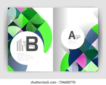 Circle vector abstract backgrounds, annual report business templates. Abstract poster