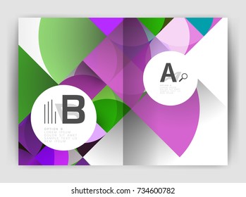 Circle vector abstract backgrounds, annual report business templates. Abstract poster