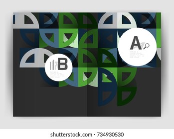 Circle vector abstract backgrounds, annual report business templates. Abstract poster