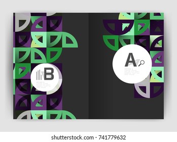 Circle vector abstract backgrounds, annual report business templates. Abstract poster