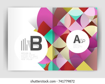 Circle vector abstract backgrounds, annual report business templates. Abstract poster