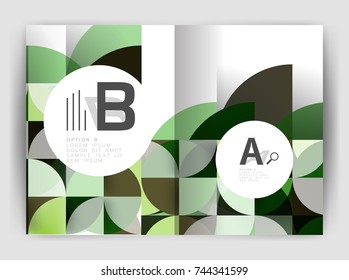 Circle vector abstract backgrounds, annual report business templates. Abstract poster