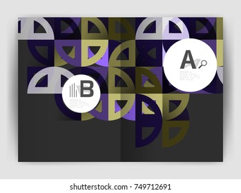 Circle vector abstract backgrounds, annual report business templates. Abstract poster
