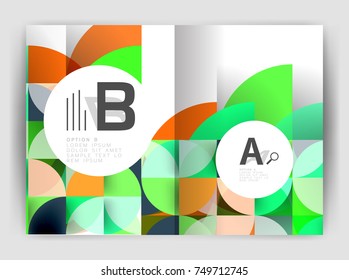 Circle vector abstract backgrounds, annual report business templates. Abstract poster