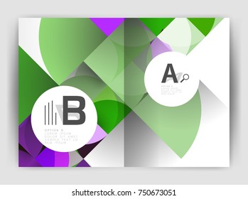 Circle vector abstract backgrounds, annual report business templates. Abstract poster