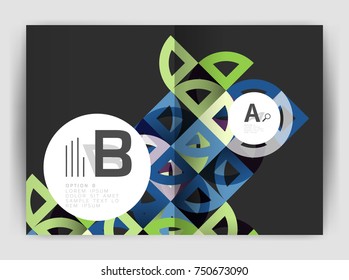Circle vector abstract backgrounds, annual report business templates. Abstract poster