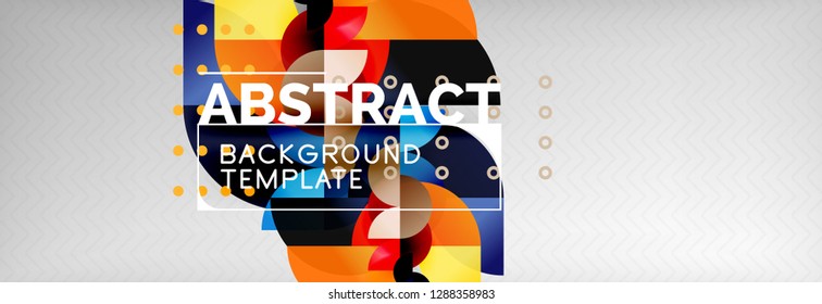 Vetor de círculo abstrato fundo geométrico, cor redonda formas composição em cinza, design techno moderno