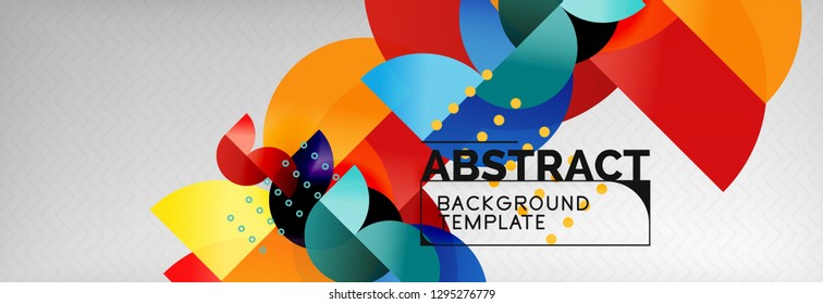 Vetor de círculo abstrato fundo geométrico, cor redonda formas composição em cinza, design techno moderno