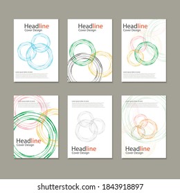 Informe anual de Circle Vector Diseño de plantilla Folleto Volante, diseño de portada de libros, Plantillas de presentación Resumen
