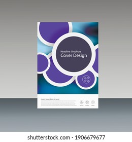 Circle Vector Annual Report Brochure Flyer Template Design, Book Cover Layout Design, Abstract Presentation Templates