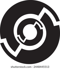 circle vector back logo icon