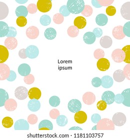 Circle vector background. Creative design for pastel wallpaper.