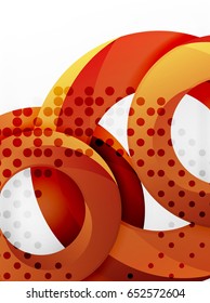 Circle vector background design with abstract swirls