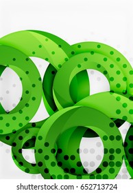 Circle vector background design with abstract swirls