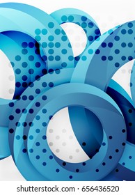 Circle vector background design with abstract swirls