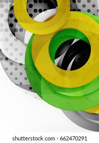 Circle vector background design with abstract swirls