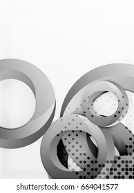 Circle vector background design with abstract swirls