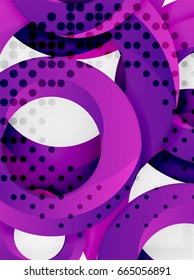 Circle vector background design with abstract swirls